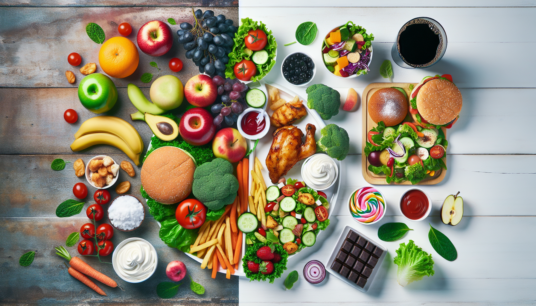 ALIMENTOS SANOS Y ALIMENTOS DAÑINOS